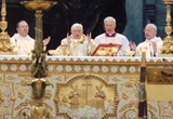 Pope Benedict celebrating the Novus Ordo Mass