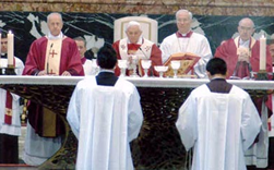Pope Benedict celebrates the Novus Ordo Mass